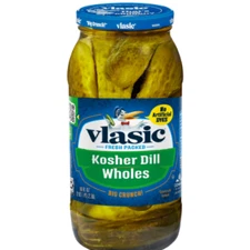 Vlasic Wholes Original dill pickles, Kosher dill pickles, 80 fl oz Jar....