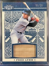 FRED LYNN 2025 LEAF LUMBER GAME-USED SP BAT RELIC #16/20 #GL-44 BOSTON RED SOX!
