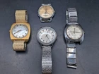 🔥 VINTAGE TIMEX WRIST WATCH LOT ELECTRONIC AUTOMATIC SELF WIND DYNABEAL PARTS