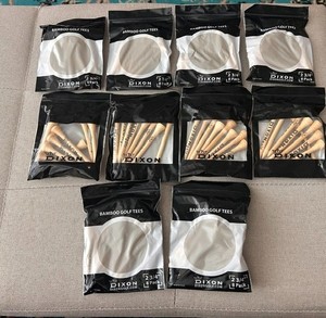 Dixon Bamboo Golf Tees 2 3/4” NEW 10 Pack w/8 in each/80 Total