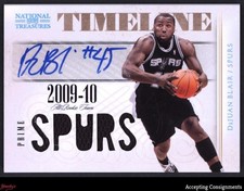 2009-10 National Treasures Timeline Prime DeJuan Blair GAME USED PATCH AUTO 1/25