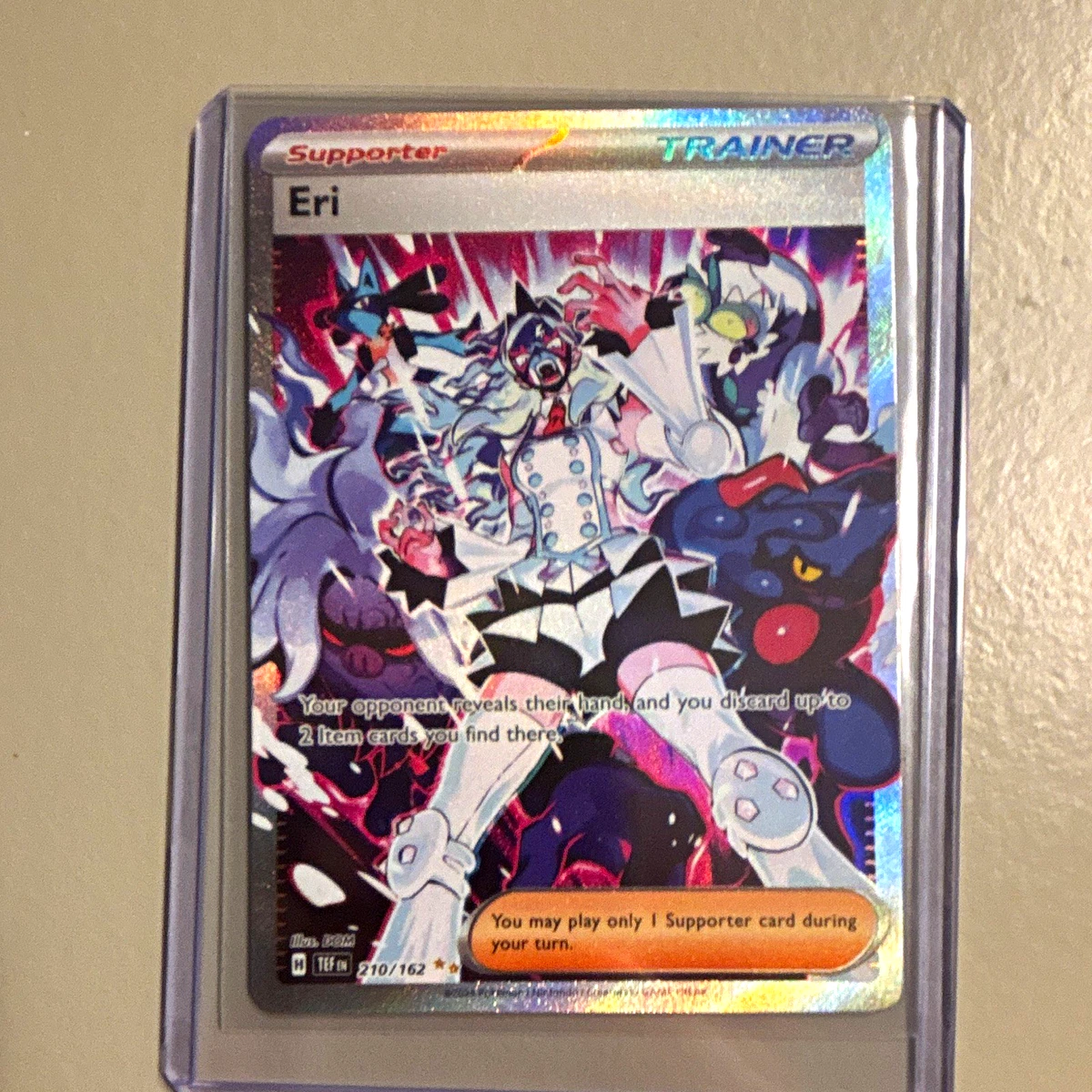 eri pokemon card value – 199/162 – Temporal Forces – Full Art – Ultra Rare – Holo Foil : Toys & Games Discard up to 2 Item cards you find there.You may play only 1 Supporter card during your turn. Eri Pokémon TCG Cards for