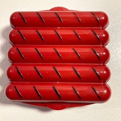 Vintage Joie Jo!e Novelty Plastic Hot Dog Storage Box Container