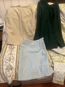 VTG vintage Lot Of Three Skirts. ￼Black Wool?