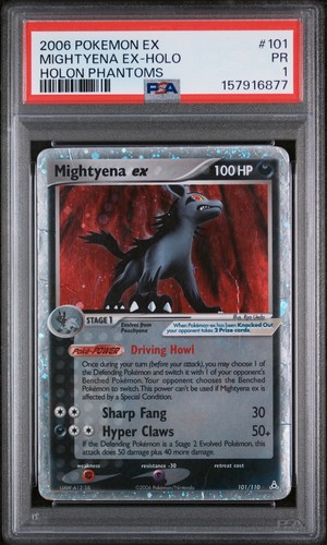 Mightyena ex graded PSA 1 for sale on eBay