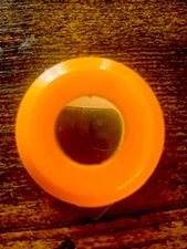 Vintage Butterscotch Bakelite Scarf Clip Simichrome Tested, 1 Inch Diameter.