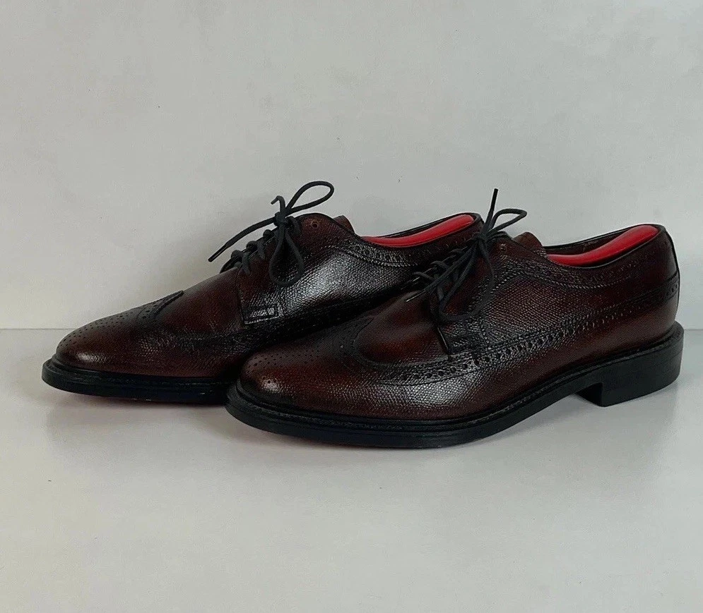 Stafford Brown Wingtip Dress Shoes for Men for sale | eBay display picture 2