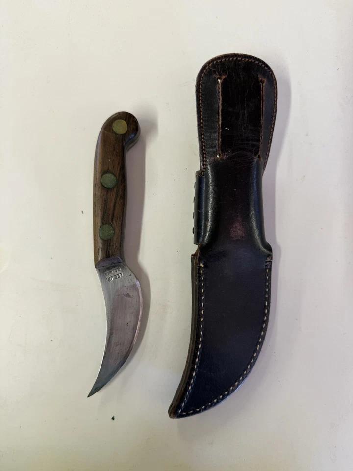 CUCHILLO PELADOR RARO VINTAGE LEE JR H.C. MICH LEE OLSEN JR HOWARD CITY MICHIGAN Foto 3 de 3