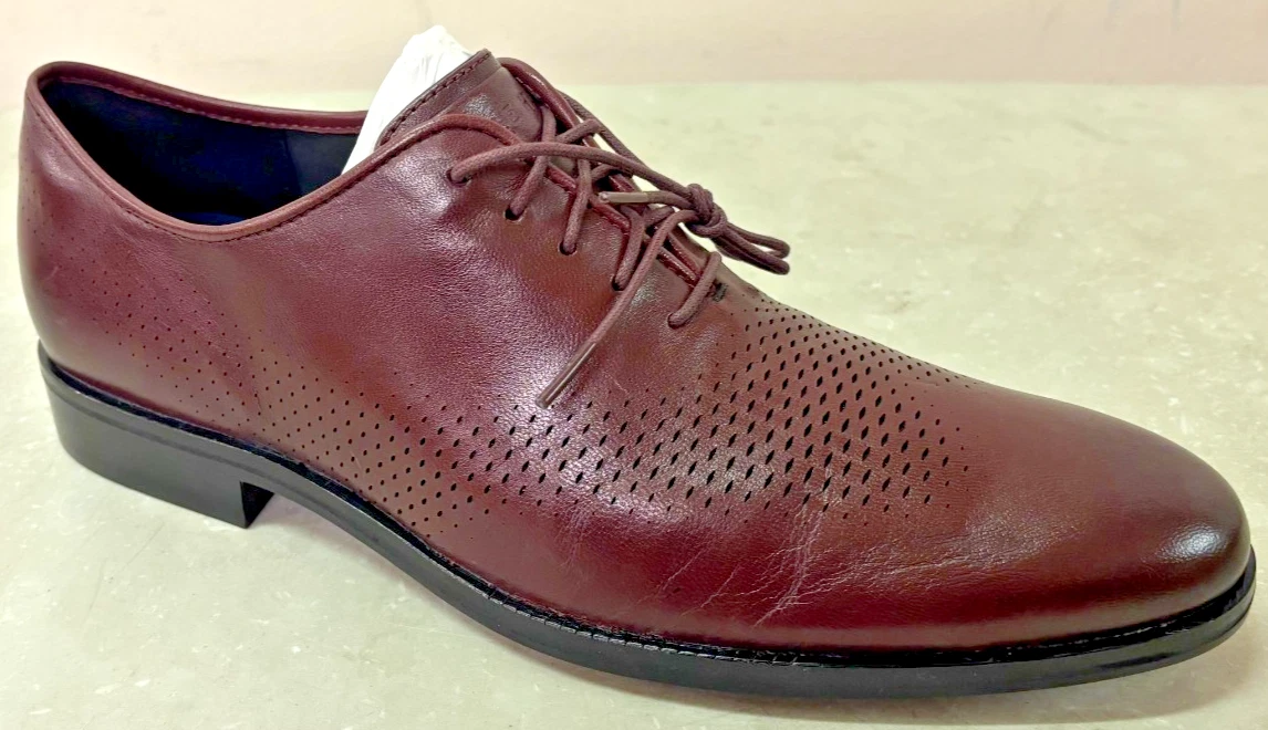 Cole Haan Burgundy LunarGrand Wingtip Derby with Red Sole, Size 14 Vintage Cole Haan Full Wingtip Brogues Burgundy Leather Size  main image 2