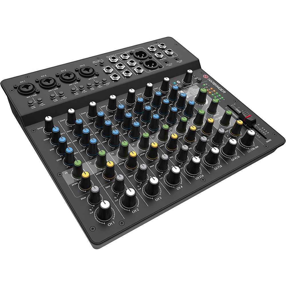 Harbinger LV12 12-Channel Analog Mixer with Bluetooth - FX