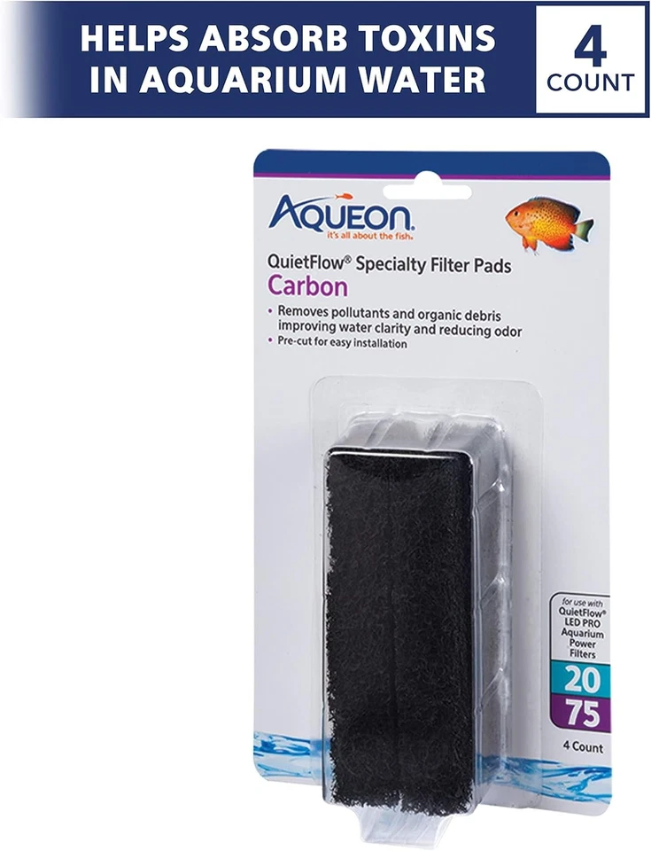 Aqueon Replacement Specialty Filter Pads Carbon For Model 20 and 75, Black - Image 2 of 4