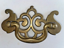 MJA Antique Victorian Brass Drawer Pulls Drop Bail Batwing Handles 3" Center