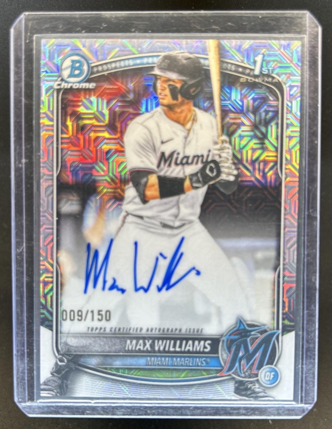 2025 Bowman Draft Max Williams Chrome Auto HTA Choice Refractor 1st #/150