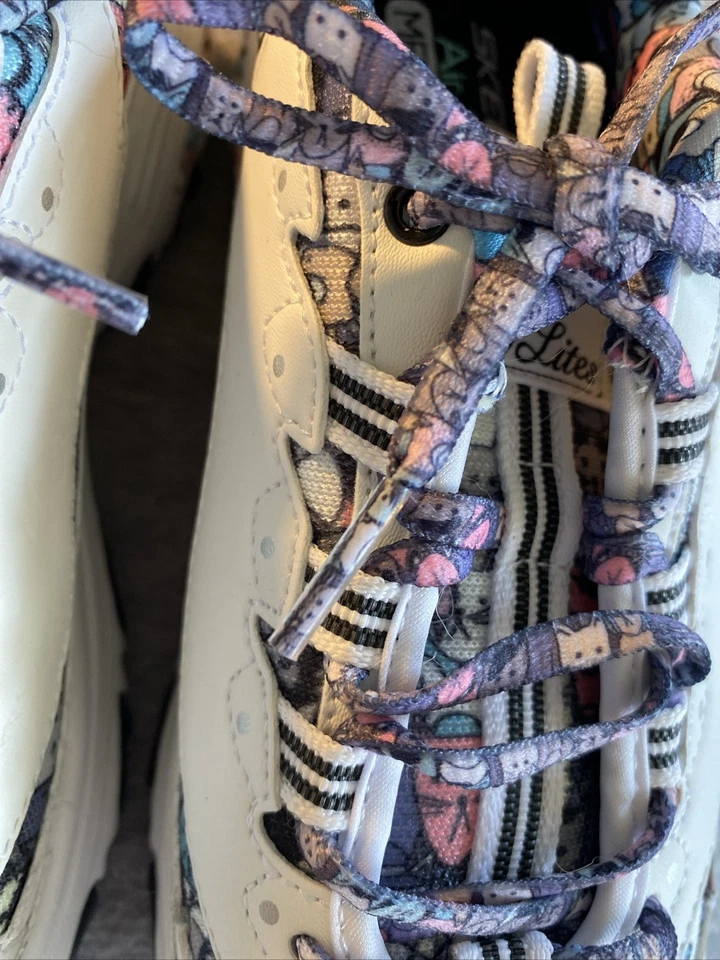 SKECHERS Air Cooled MEMORY Foam BOBS FOR CATS D’Lites White Sz 7.5 NEW - Image 3 of 4