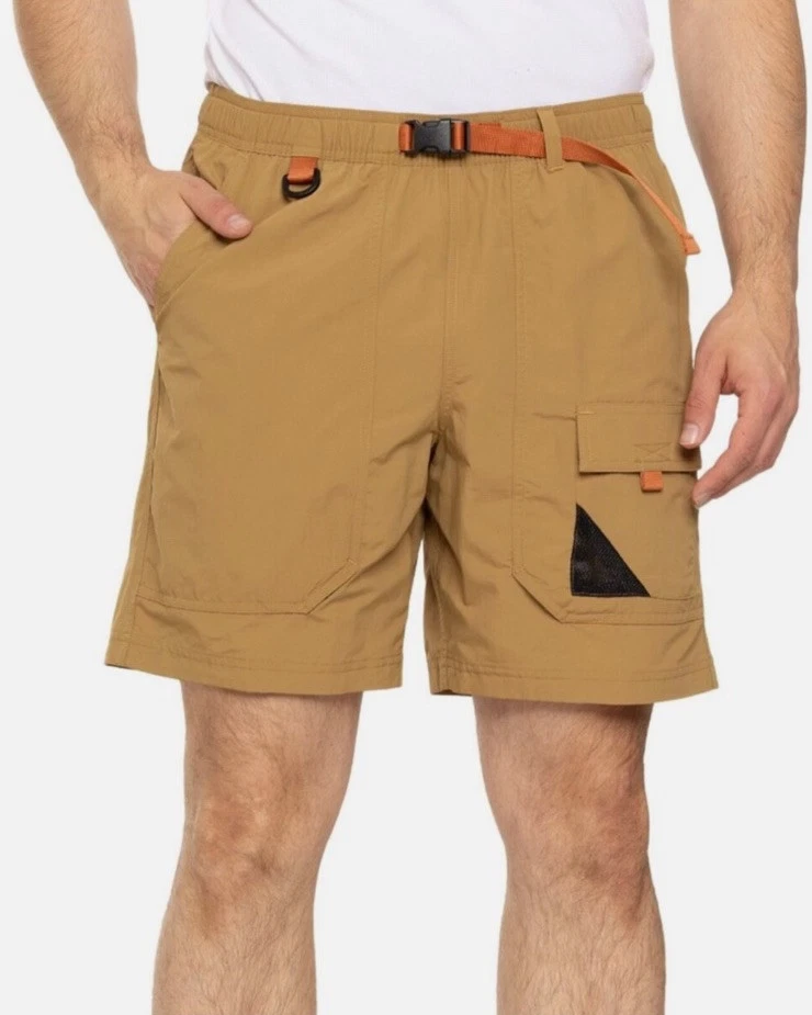 NEW Eddie Bauer Men's Cargo Board Floatilla 2.0 Shorts Bronze Tan Hybrid Sz L