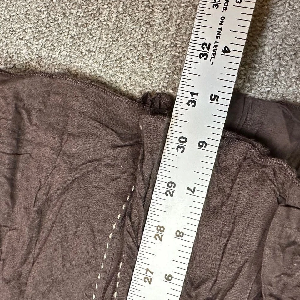 Falda midi vintage antigua azul marino Y2K marrón tiro bajo pradera para mujer talla 10 boho Foto 4 de 4