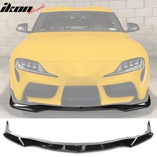 Fits 20-26 Toyota Gr Supra A90 A91 Ikon Style Gloss Black Front Bumper Lip Pp