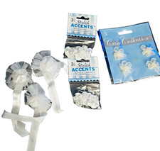 Offray Wrights Lot of 13 Ribbon Florals for Hair Accessories Wedding Crafts