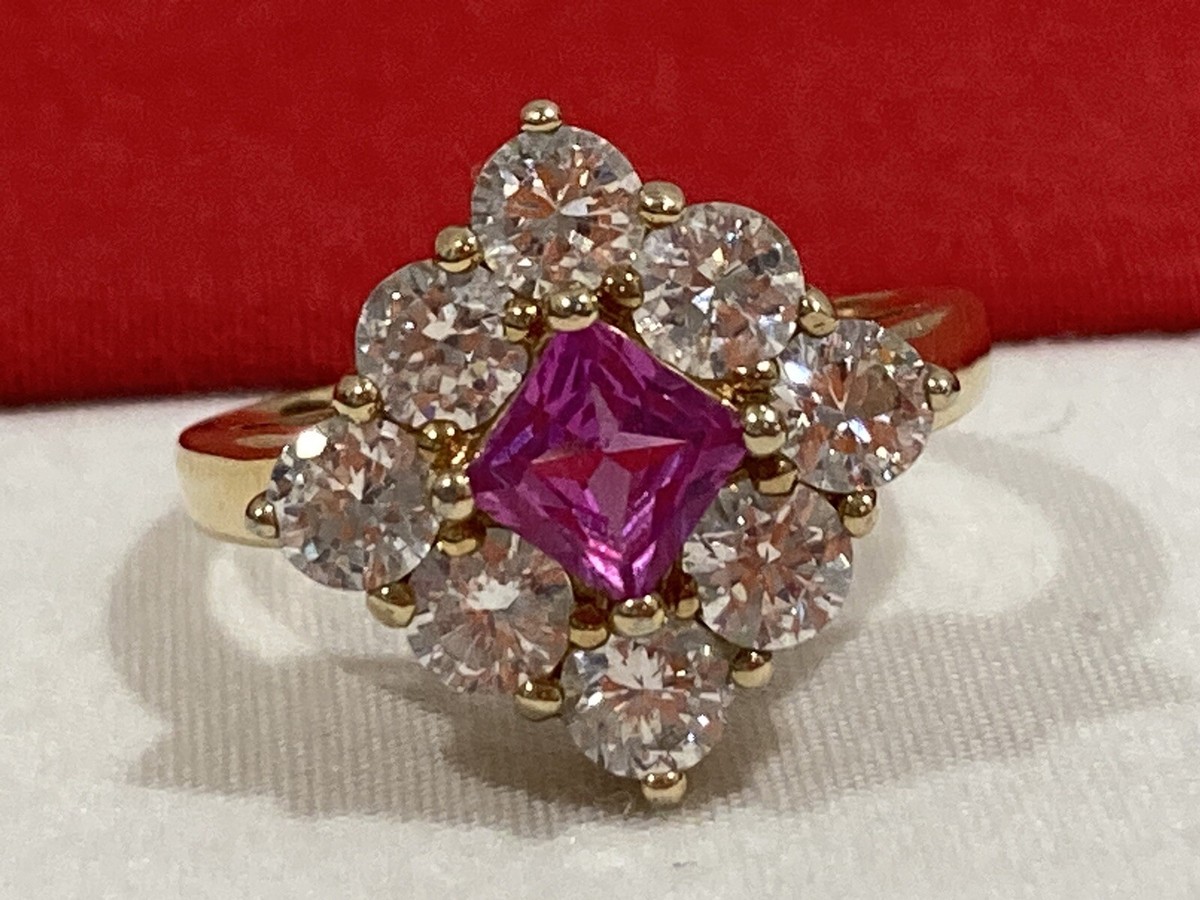 ROSS SIMONS 925 China Sterling Silver Gold Vermeil Pink White CZ