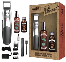 Image of Wahl 9916-803 Cordless Beard Trimmer, 30ml Beard Oil & 100ml Beard Wash Gift Set