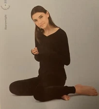 2 Pack Wander by Hottotties Women's S Vicky Black Velour Thermal Top & Pants New