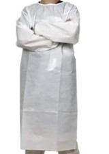 Medical Gowns Disposable Knit Cuff  Waist Ties Fluid Resistant White 100 Ct