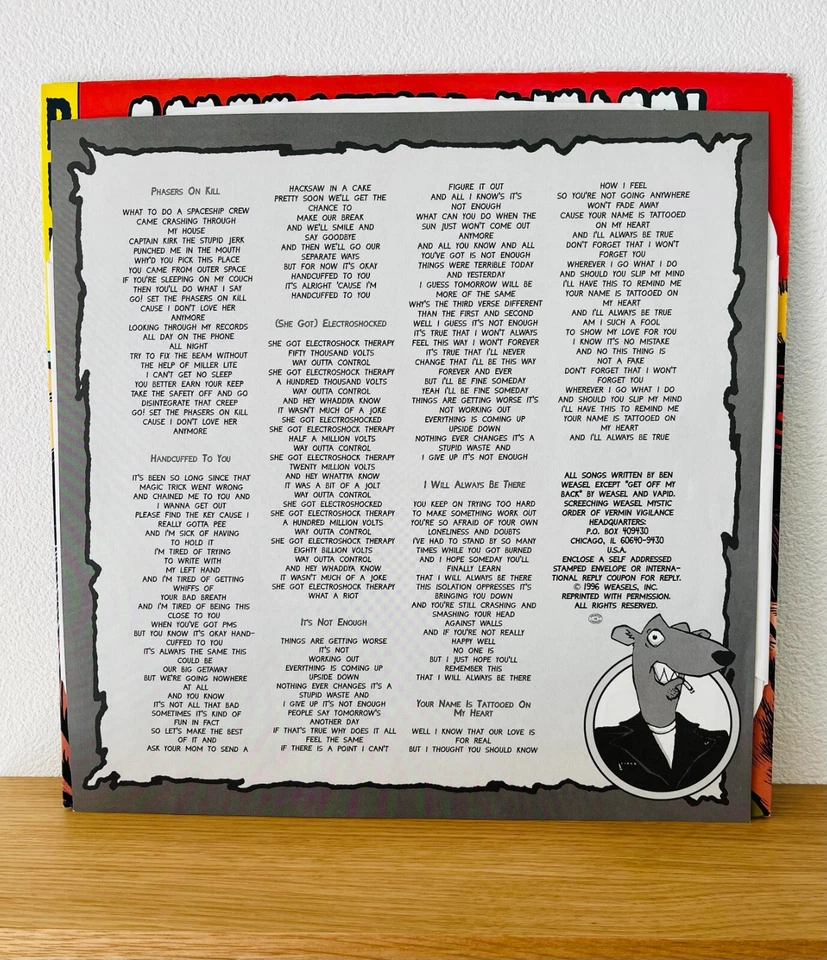 Screeching Weasel / Bark Like A Dog 1996 US Edition LP Vinyl Fat Wreck Chord - Image 3 of 4