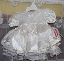 VINTAGE KIDDIN AROUND KENDRA SATIN LACE CHRISTENING/PAGEANT DRESS-SOZE 0-3M-NWT