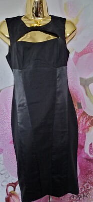 SCHÖNES GEORGE SCHWARZES PARTY ARBEIT DAMEN FRAUEN KLEID GRÖSSE 8 EUR 36 GRÖSSE S