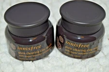 2X Innisfree Pore Clearing Clay Mask w/ Super Volcanic Clusters 0.67 OZ Trvl SZ