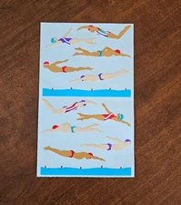 Mrs Grossman Grossman's Swimmers Swim Team Stickers Susan Pratt 1998 VTG