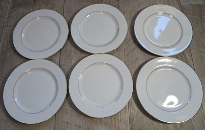 Tiffany Fina Chine Porcelaine Fine Japan set of 6 Dishes / Plates Golden Rimmed