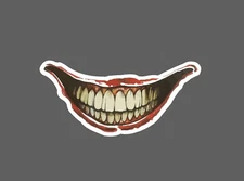 Clown Smile Sticker Horror Waterproof Scary Movie Book Gift NEW