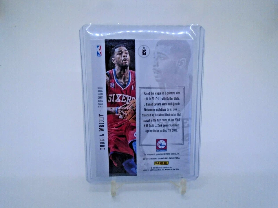 Panini Signatures Dorell Wright 2013 automático Foto 2 de 2
