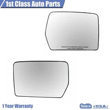 2pcs Left & Right Mirror Glass Power Heated Convex Fit 04-14 Ford F-150 Mark LT