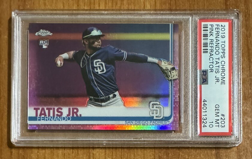 2019 Topps Chrome Pink Refractor #203 FERNANDO TATIS Jr. Rookie Card PSA 10