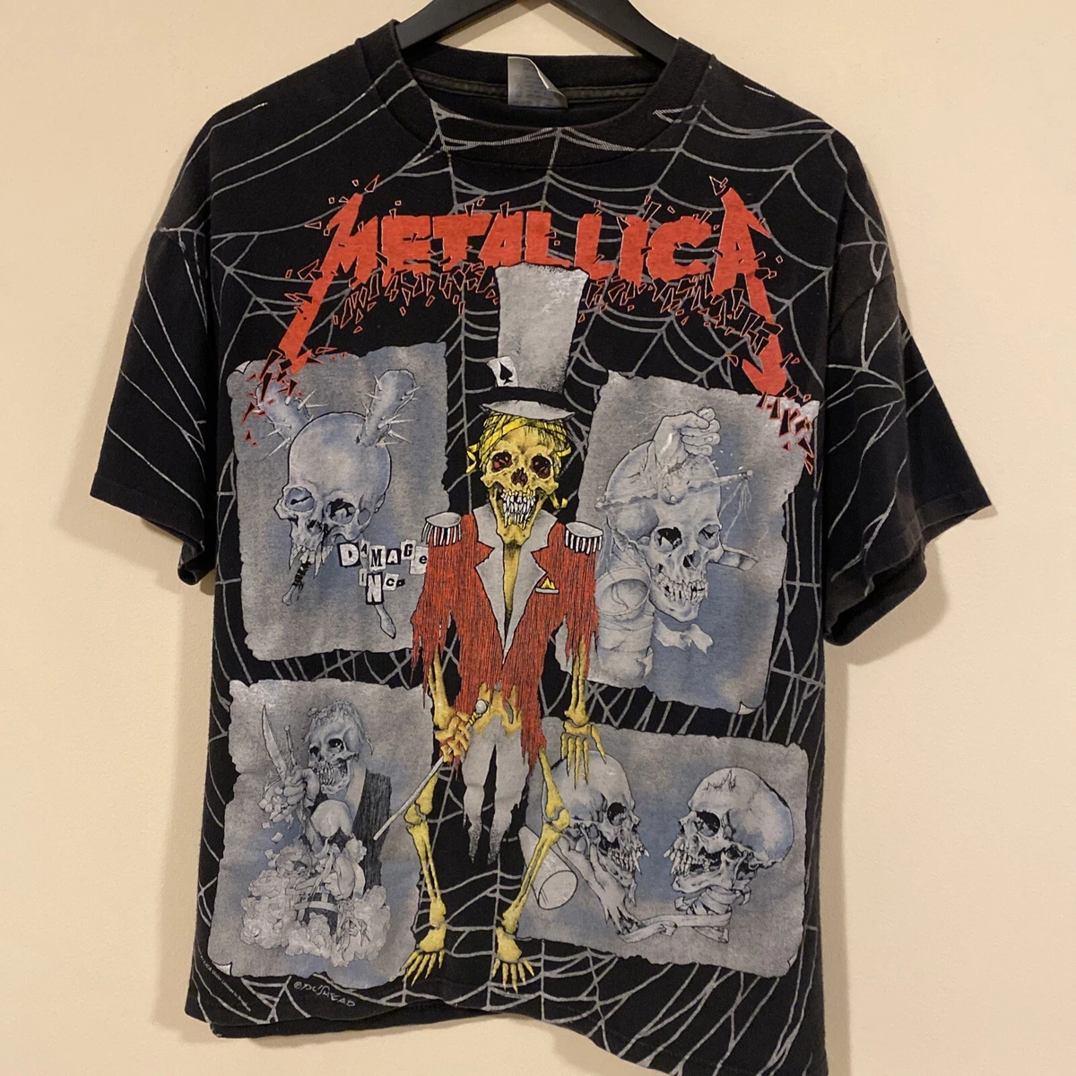 Metallica Vintage Ringmaster Pushead All Over Shirt XL ORIGINAL