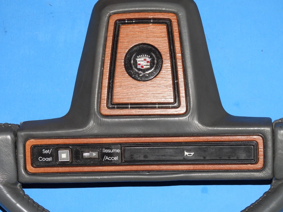Cadillac Eldorado Sevilla 1986-89 OEM montaje de volante - azul Foto 2 de 4