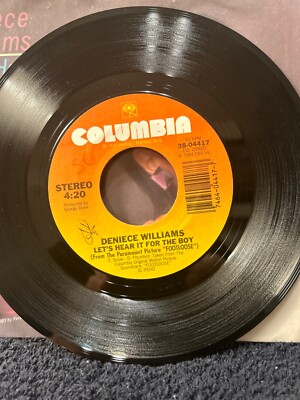 DENIECE WILLIAMS-Orig #1 HIT 45 & Pic Sleeve-''Let's Hear It For The Boy''-'84-NM