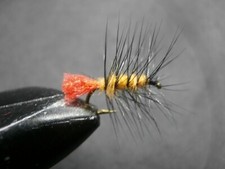 1 DOZEN DRY FLIES ORANGE PALMER FOR FLY FISHING--SEC 17