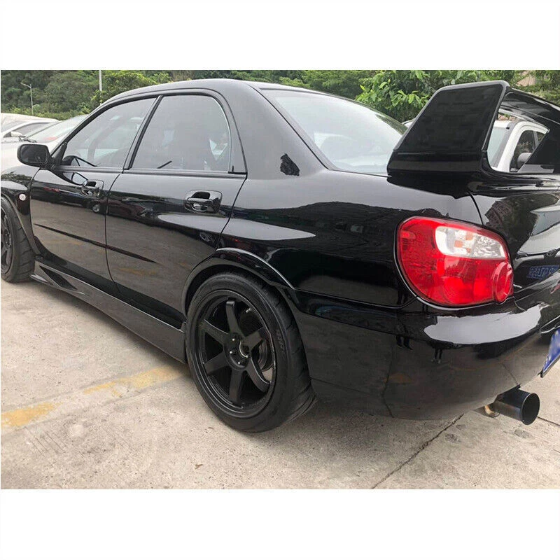Labio de llamaradas de guardabarros de arco de rueda ancho trasero de 2 piezas para Subaru Impreza STI WRX 2002-2009 Foto 2 de 4