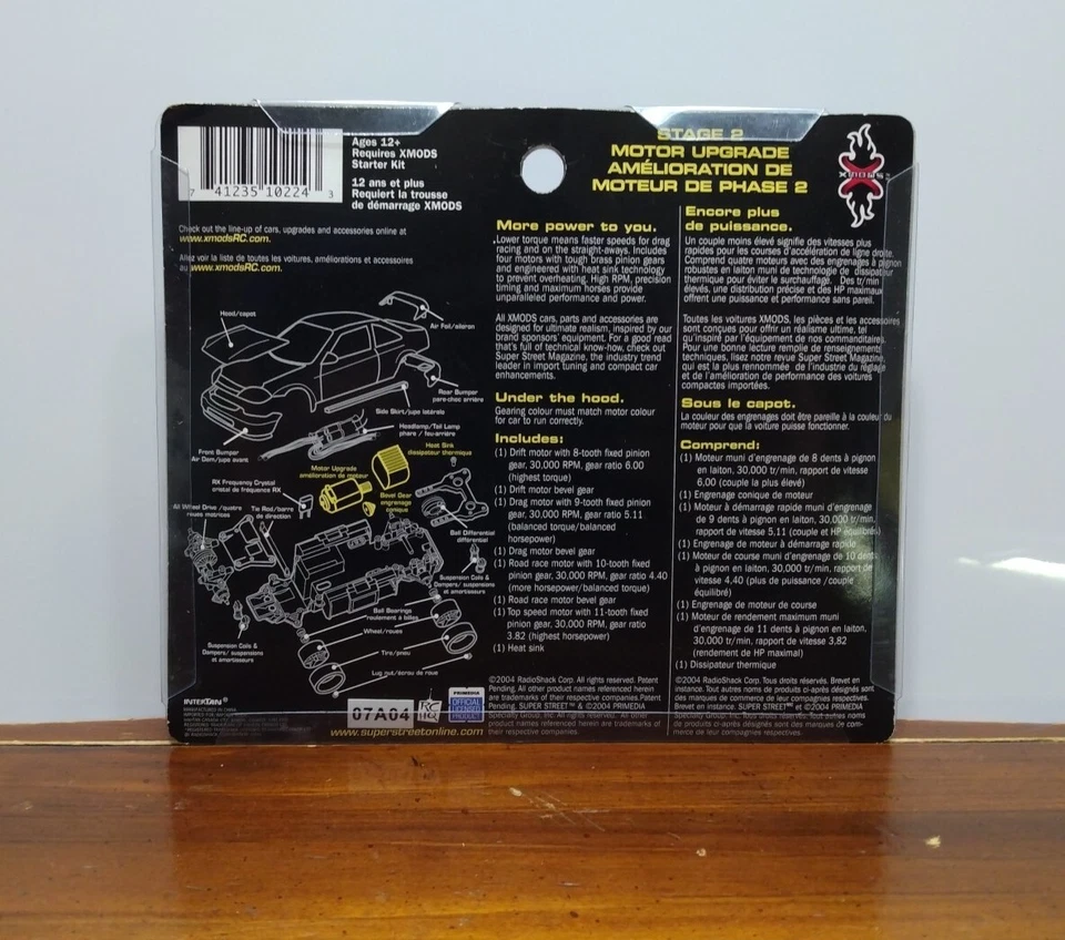 XMODS Stage 2 Motor Upgrade Kit Super Street Hot Rod 600-8502 RadioShack NEW - Изображение 3 из 4