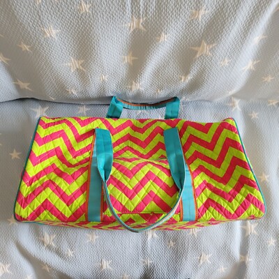 RosenBlue Quilted Cotton Duffle Bag, Zig-zag pattern