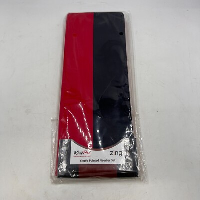 Knit Pro Zing Straight Needle set  2.5-6.0 New In Case Gorgeous