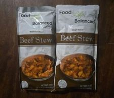 Lot Of 2 Food  Life Balanced Ready To Eat Beef Stew 24oz,  05/2027