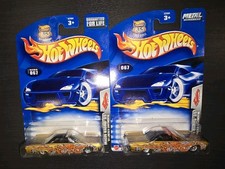 Lot Of 2 2003 Hot Wheels #67 Dragon Wagons 3/5 '64 LINCOLN CONTINENTAL Gold