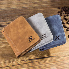 Slim Thin PU Leather Credit Card/ID/Bussiness Card Holder Men Mini Wallet Bifold