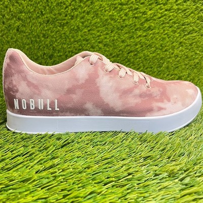 Nobull Canvas Trainer Mens Size 8.5 Pink White Athletic Running Shoes Sneakers