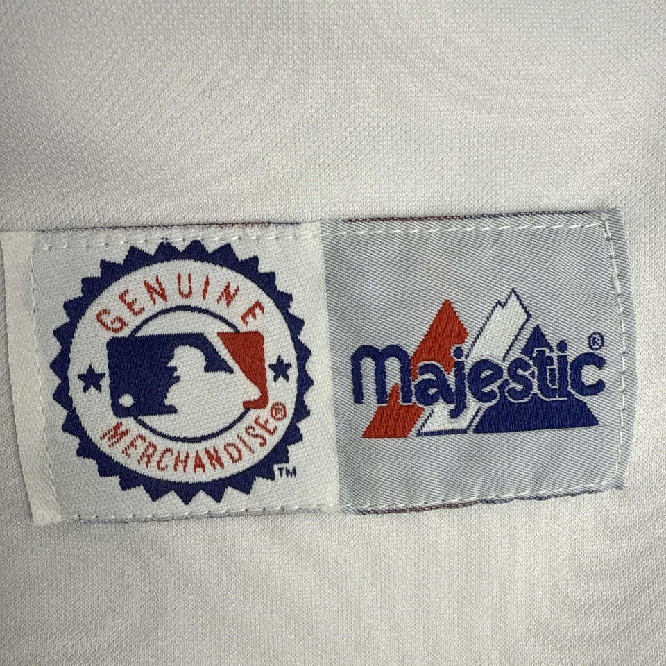 Camiseta deportiva de colección Roberto Alomar #12 Cleveland Indians Majestic MLB XL cosida réplica EE. UU. Foto 4 de 4