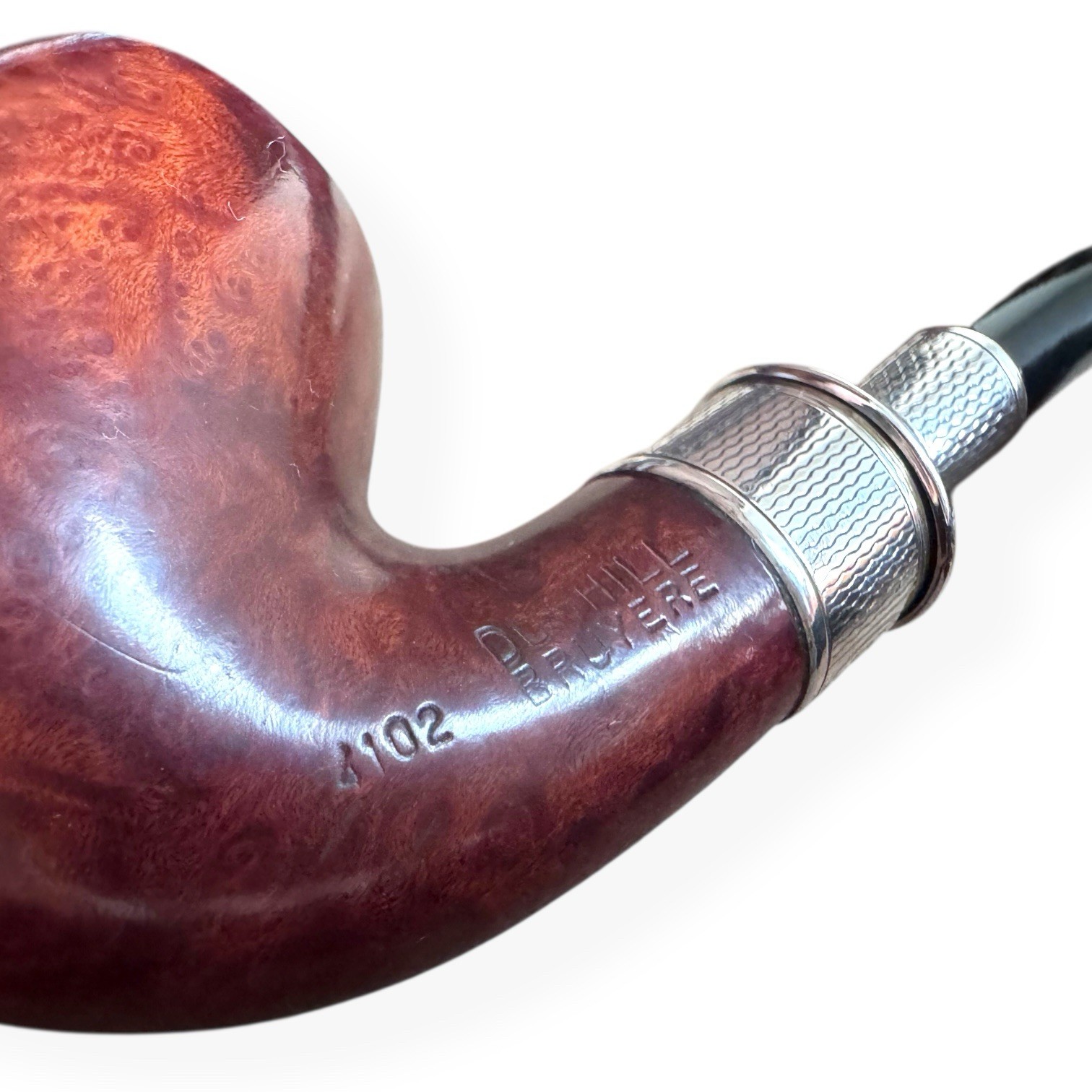 Dunhill 1992 Christmas Pipe — silver spigot hallmark and engraving condition